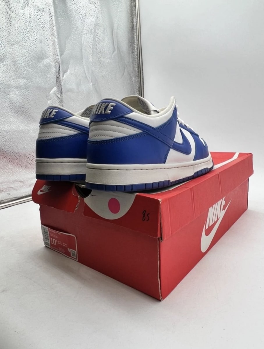 Nike Dunk Low SP Kentucky 10.5 (Heavily Worn Pre-Owned)NikeWhite/Varsity Royal - Image 5