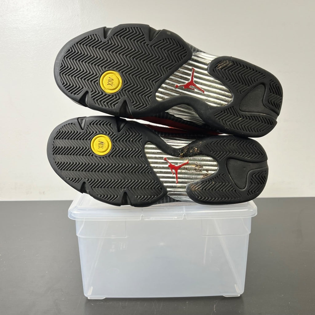 Jordan 14 Retro Challenge Red 10 (Heavily Worn Pre-Owned)JordanChallenge Red/Black/Vibrant Yellow/Anthracite - Image 5