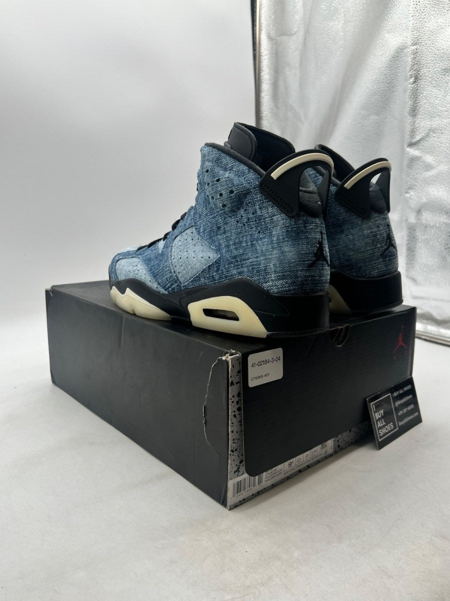 Jordan 6 Retro Washed Denim 9.5 (Lightly Worn Pre-Owned) - Image 4