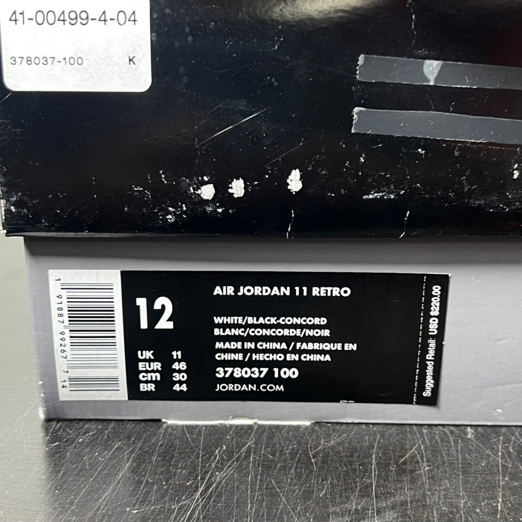 Jordan 11 Retro Concord (2018) 12 (Heavily Worn Pre-Owned)JordanWhite/Black-Concord - Image 4