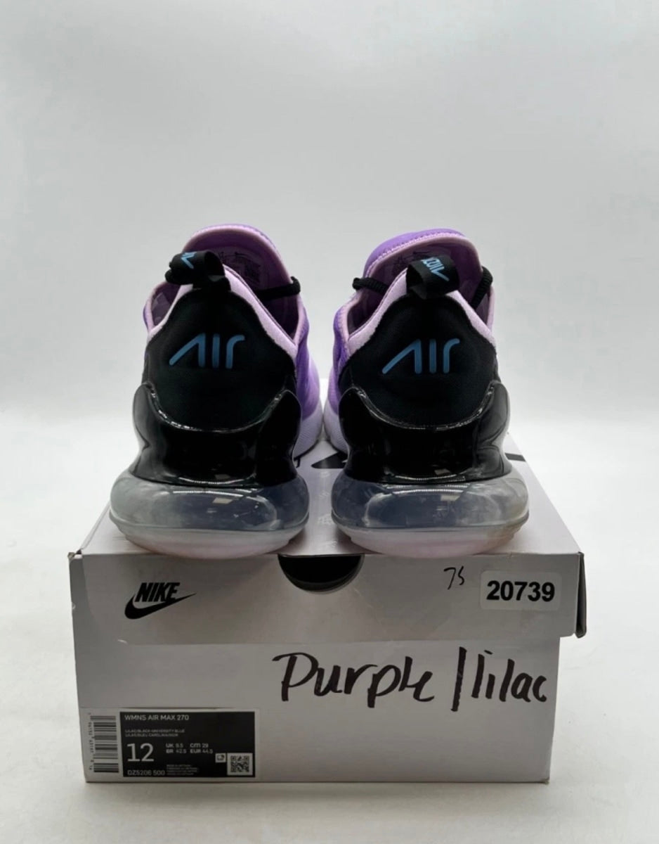 Nike Air Max 270 Lilac (Women's) 12W (Lightly Worn Pre-Owned)NikeLilac/University Blue/Barely Grape/Black - Image 4