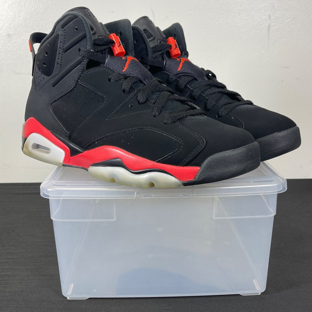 Jordan 6 Retro Infrared Salesman 10 (Moderately Worn Pre-Owned)JordanBlack/Infrared - Image 1