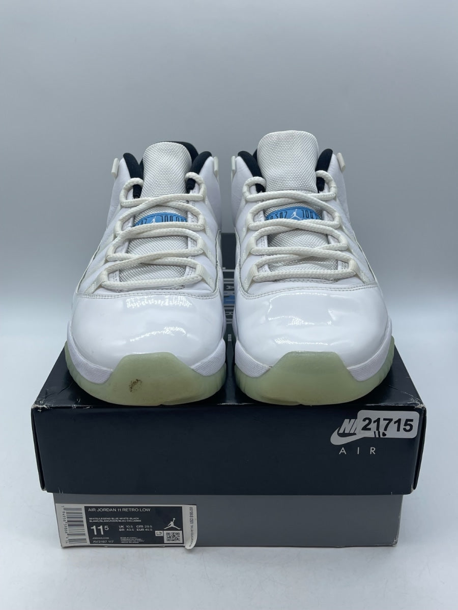 Jordan 11 Retro Low Legend Blue 11.5 (Moderately Worn Pre-Owned)JordanWhite/White-Black-Legend Blue - Image 2