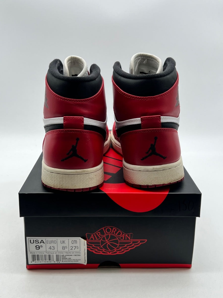 Jordan 1 Retro Chicago (2013) 9.5 (Moderately Worn Pre-Owned)JordanWhite/Varsity Red-Black - Image 5
