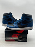 Jordan 1 Retro High OG Dark Marina Blue 9 (Lightly Worn Pre-Owned) - Image 1