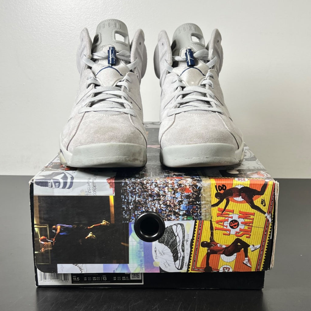 Jordan 6 Retro Georgetown (2022) 11.5 (Lightly Worn Pre-Owned)JordanMagnet/College Navy - Image 2
