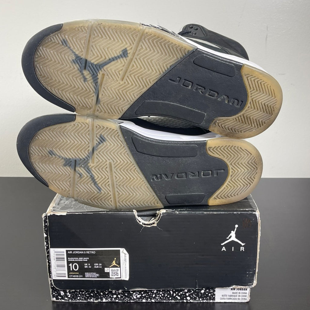 Jordan 5 Retro Moonlight (2021) 10 (Moderately Worn Pre-Owned)JordanBlack/Cool Grey-White - Image 5
