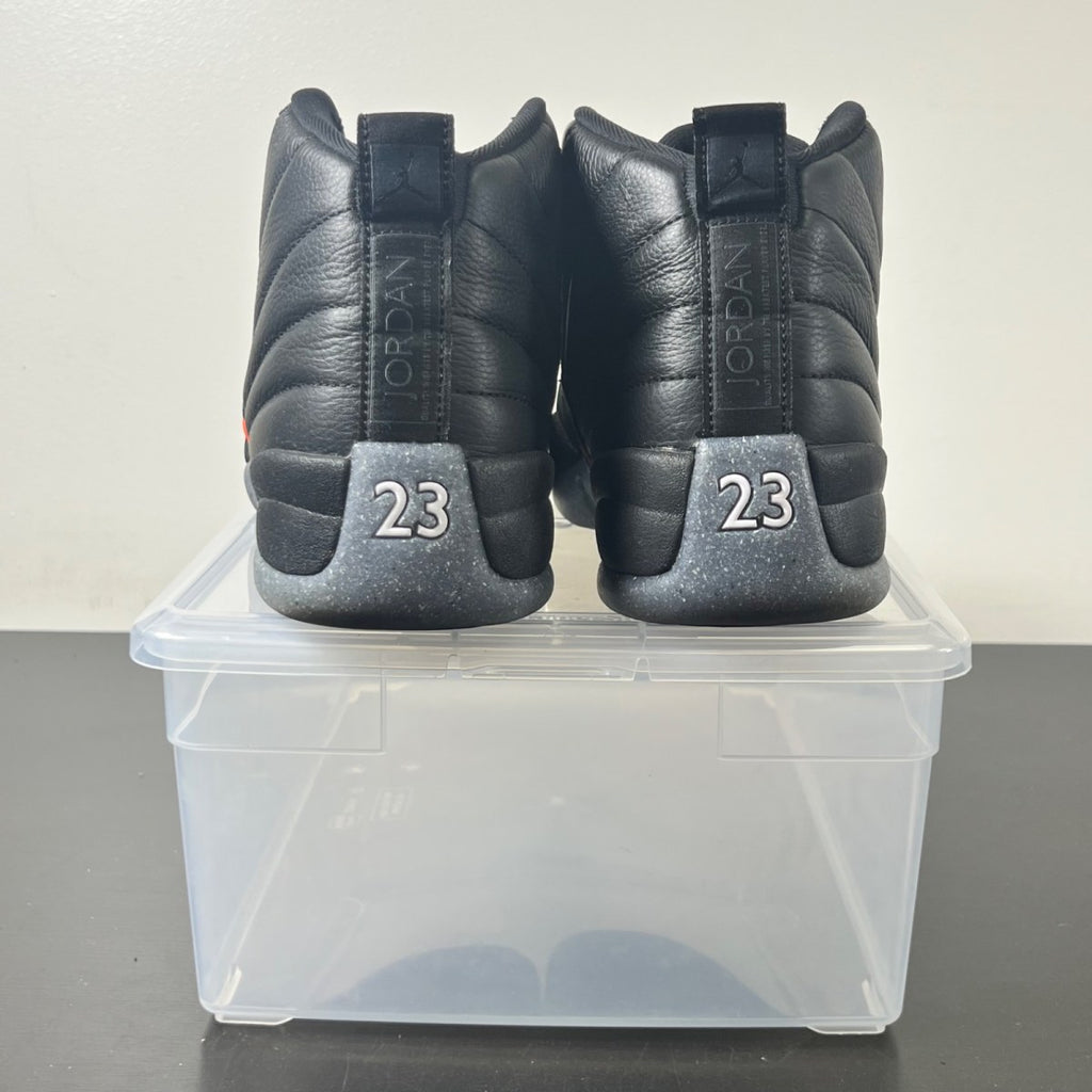 Jordan 12 Retro Utility 11 (Moderately Worn Pre-Owned)JordanBlack/Black-Bright Crimson-White - Image 4