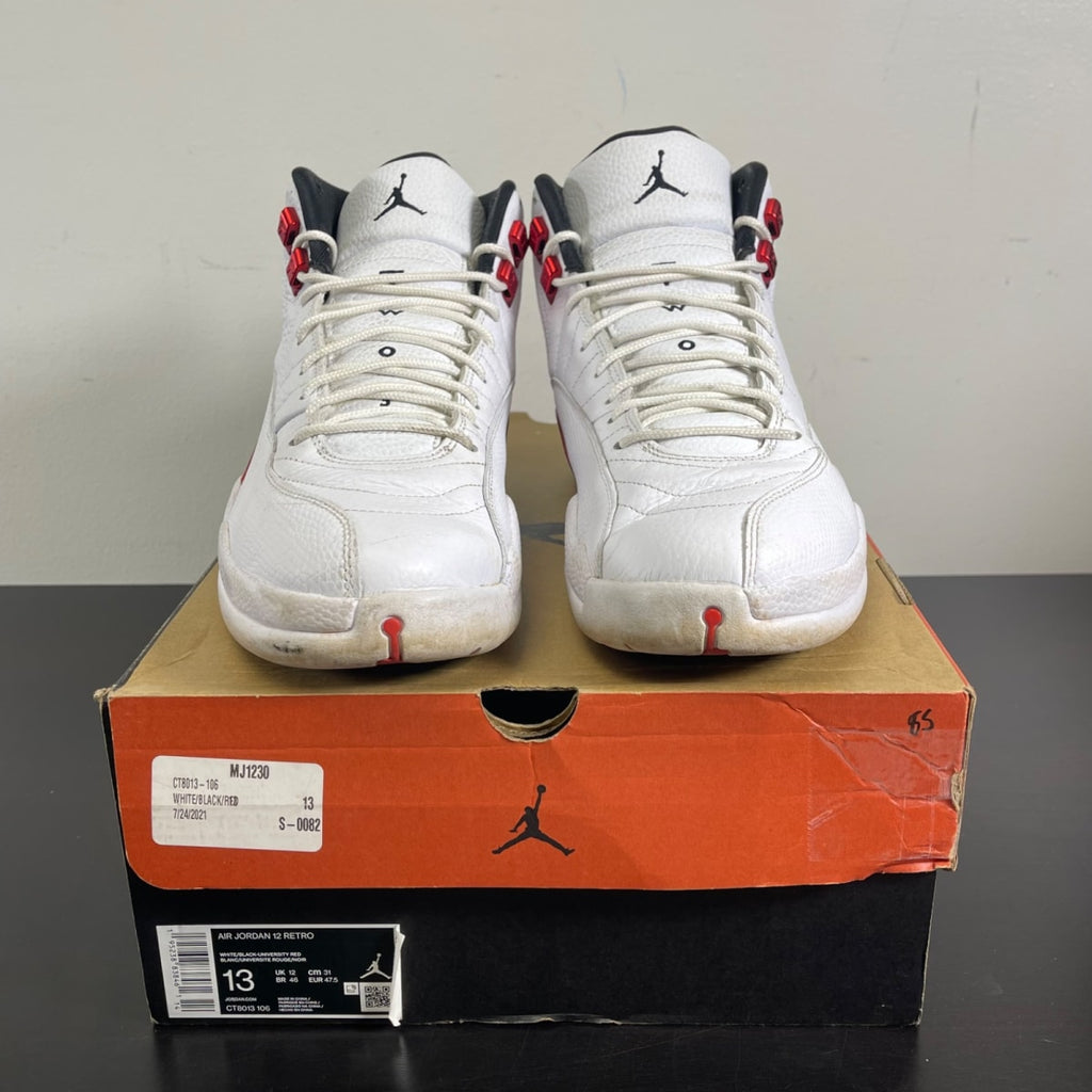 Jordan 12 Retro Twist 13 (Moderately Worn Pre-Owned)JordanWhite/Black-University Red - Image 2