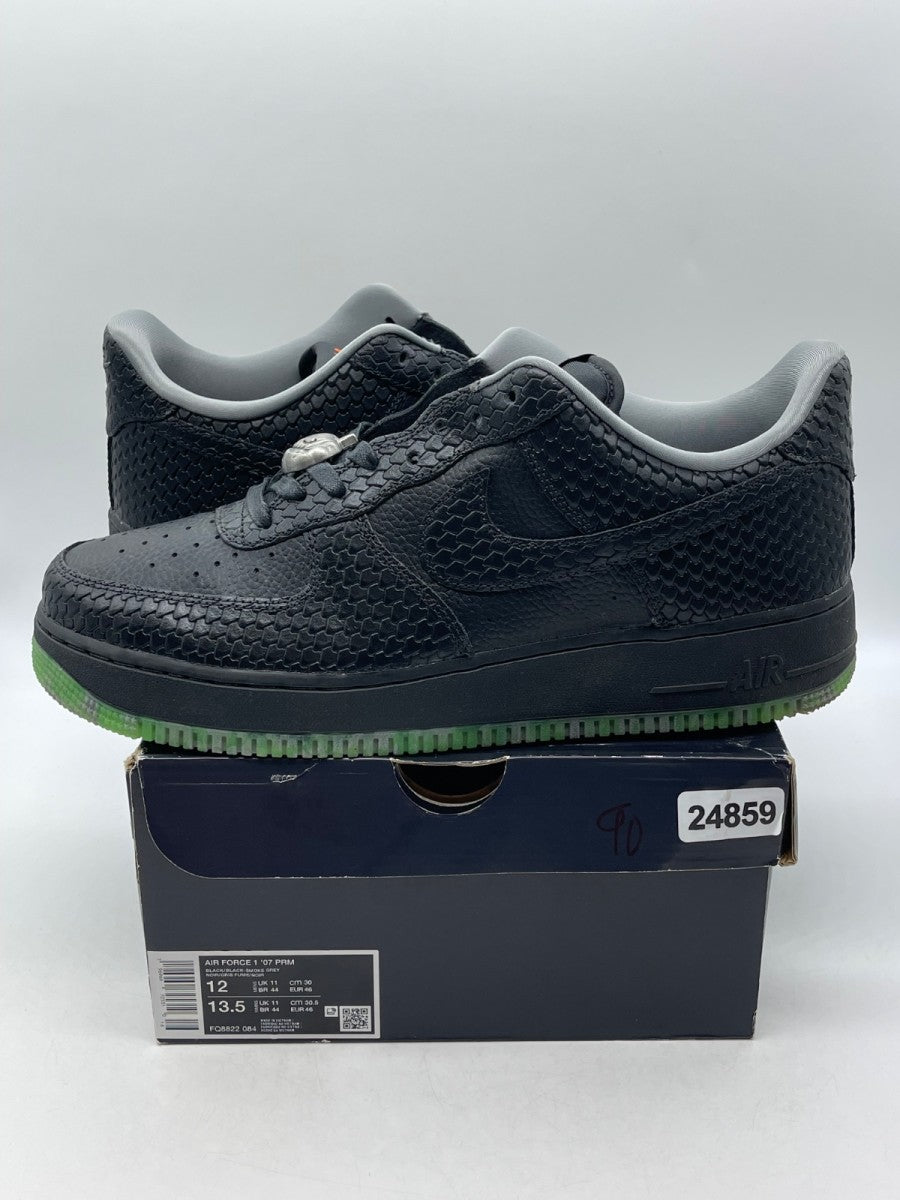 Nike Air Force 1 Low PRM Halloween (2023) 12 (Moderately Worn Pre-Owned)NikeBlack/Black-Smoke Grey-Campfire Orange-Green - Image 1