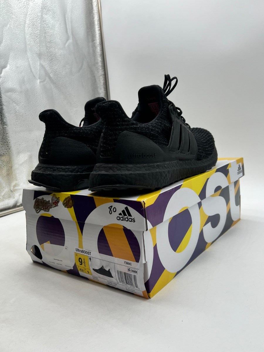 adidas Ultra Boost 4.0 Triple Black Nubuck Cage 9.5 (Lightly Worn Pre-Owned)adidasCore Black/Core Black/Active Red - Image 3