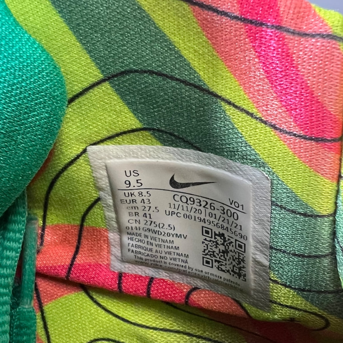 Nike Kyrie 7 Ky-D Weatherman 9.5 (Heavily Worn Pre-Owned)NikeGreen/Orange-Red - Image 4