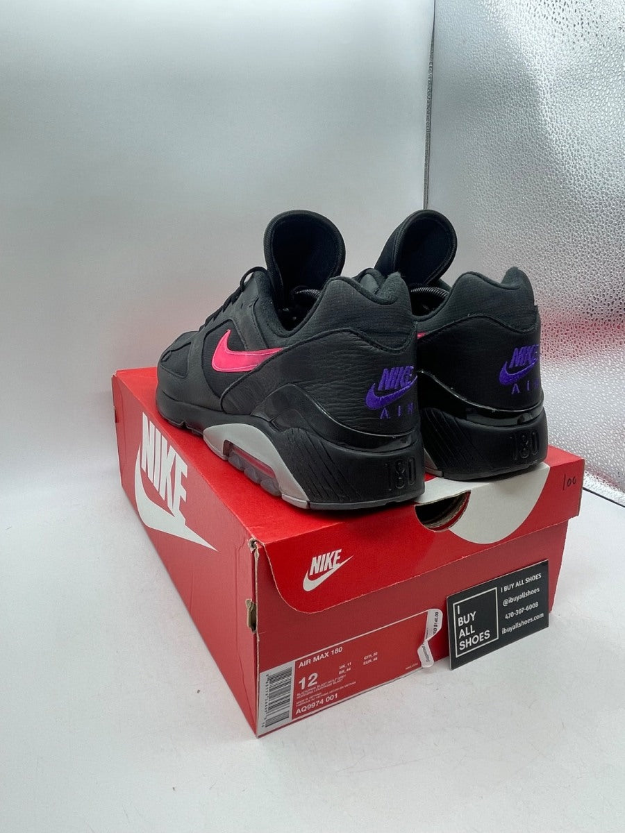 Nike Air Max 180 Black Pink Blast 12 (Moderately Worn Pre-Owned) - Image 4