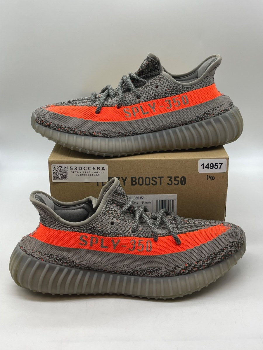 adidas Yeezy Boost 350 V2 Beluga Reflective 10 (Moderately Worn Pre-Owned)adidasReflective/Steeple Grey/Solar Red - Image 1
