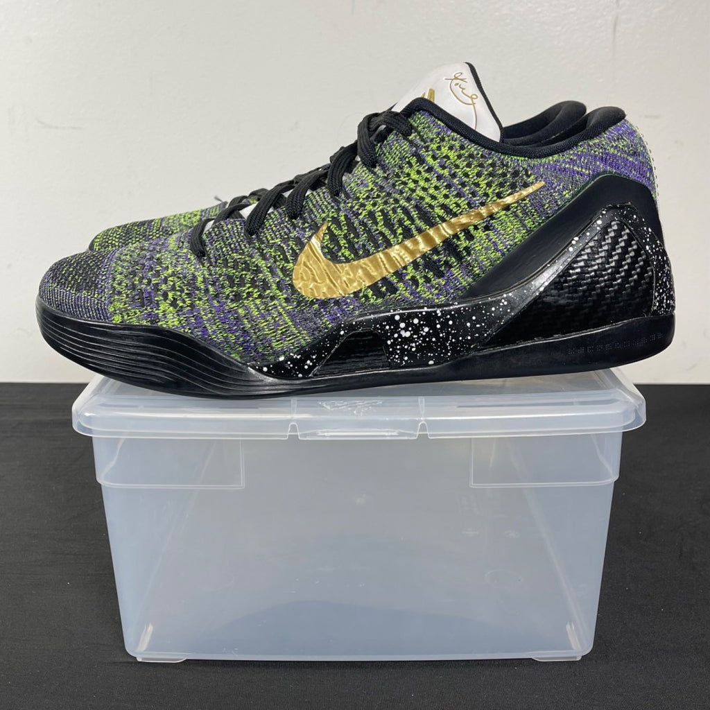 Nike Kobe 9 Low Mamba Moment (Nike ID) 11 (Moderately Worn Pre-Owned)NikeGreen/Purple - Image 3
