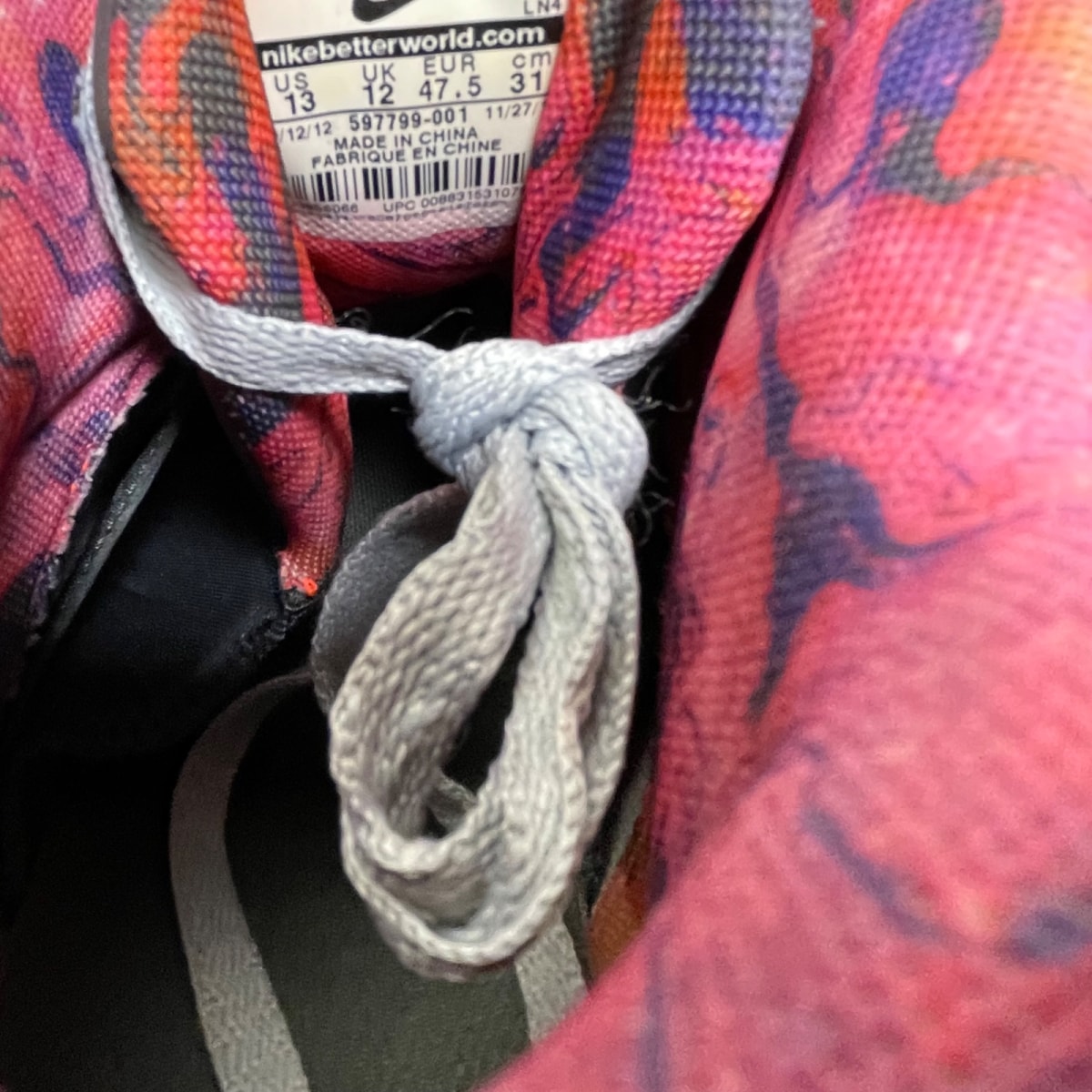 Nike Air Force Max 2013 PRM QS 'Area 72' 13 (Moderately Worn Pre-Owned)NikeWolf Grey/White-Anthracite-Total Crimson - Image 6