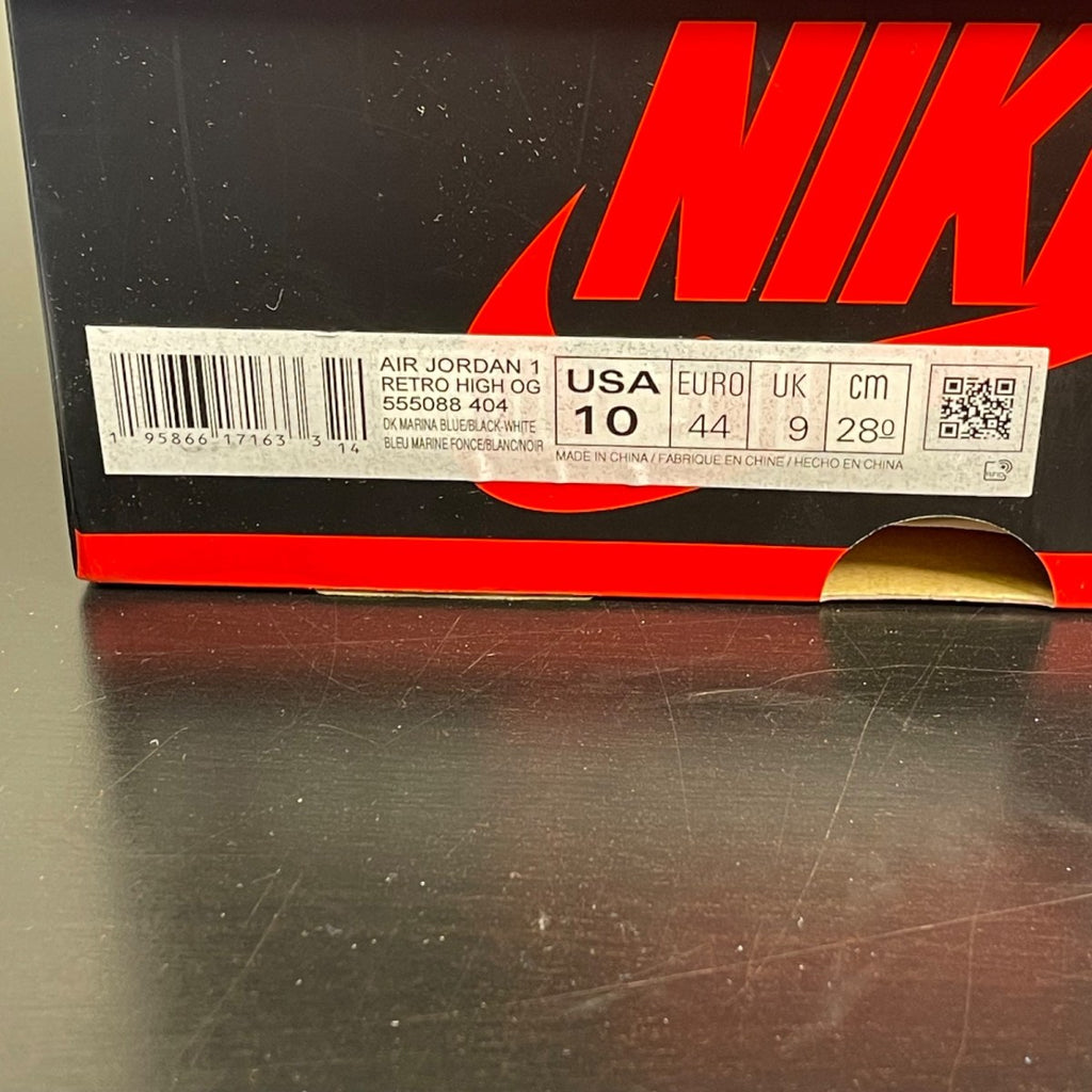 Jordan 1 Retro High OG Dark Marina Blue 10 (Moderately Worn Pre-Owned)JordanDark Marina Blue/Black-White - Image 7