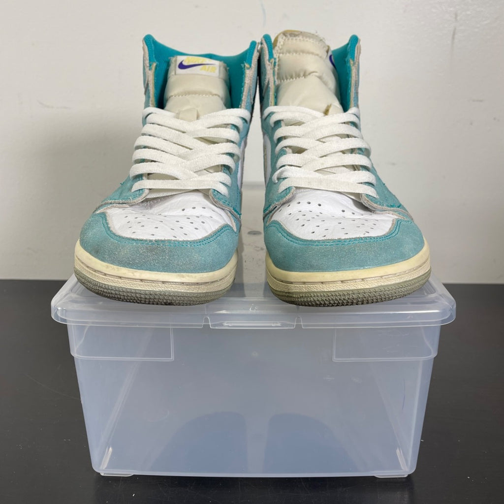 Jordan 1 Retro High Turbo Green 10 (Moderately Worn Pre-Owned)JordanTurbo Green/Sail-White-Light Smoke Grey - Image 2