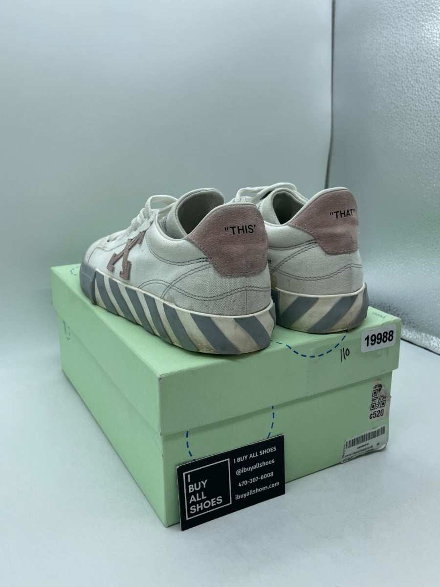 OFF-WHITE Vulc Low Canvas White Light Pink Grey 40 (Moderately Worn Pre-Owned) - Image 4