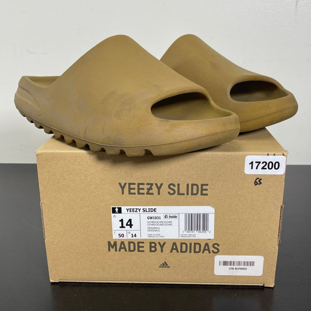adidas Yeezy Slide Ochre 14 (Moderately Worn Pre-Owned)adidasOchre/Ochre/Ochre - Image 1