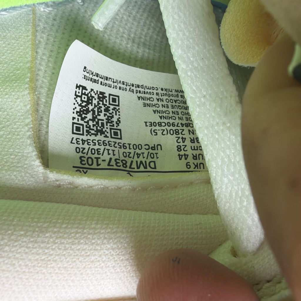 Jordan 1 Retro Low White Ghost Green Black (Size 10) - aux