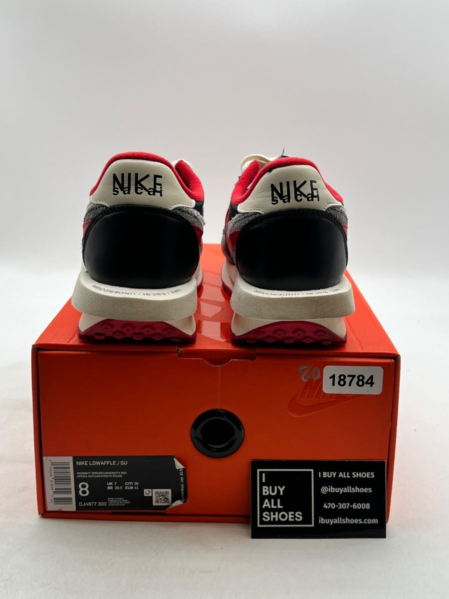 Nike LD Waffle sacai Undercover Midnight Spruce University Red 8 (Lightly Worn Pre-Owned) - Image 3