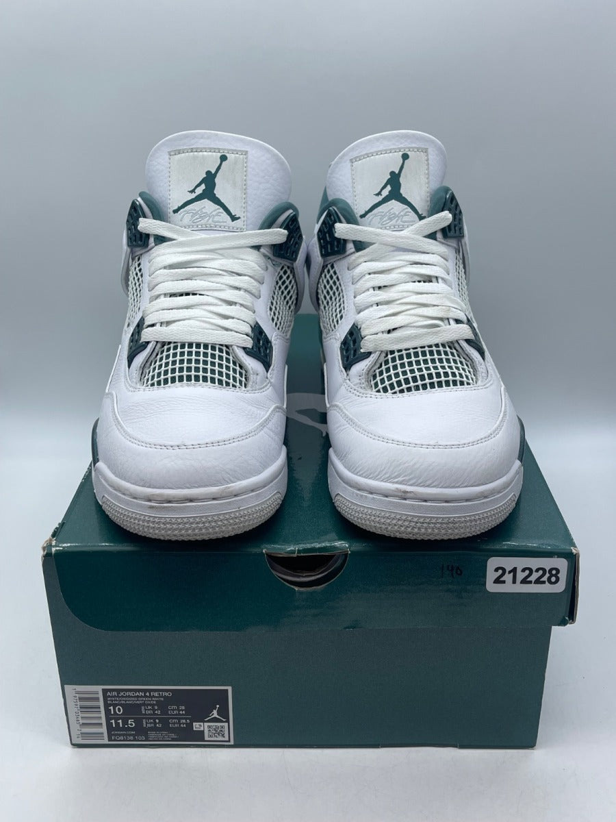 Jordan 4 Retro Oxidized Green 10 (Moderately Worn Pre-Owned) - Image 2