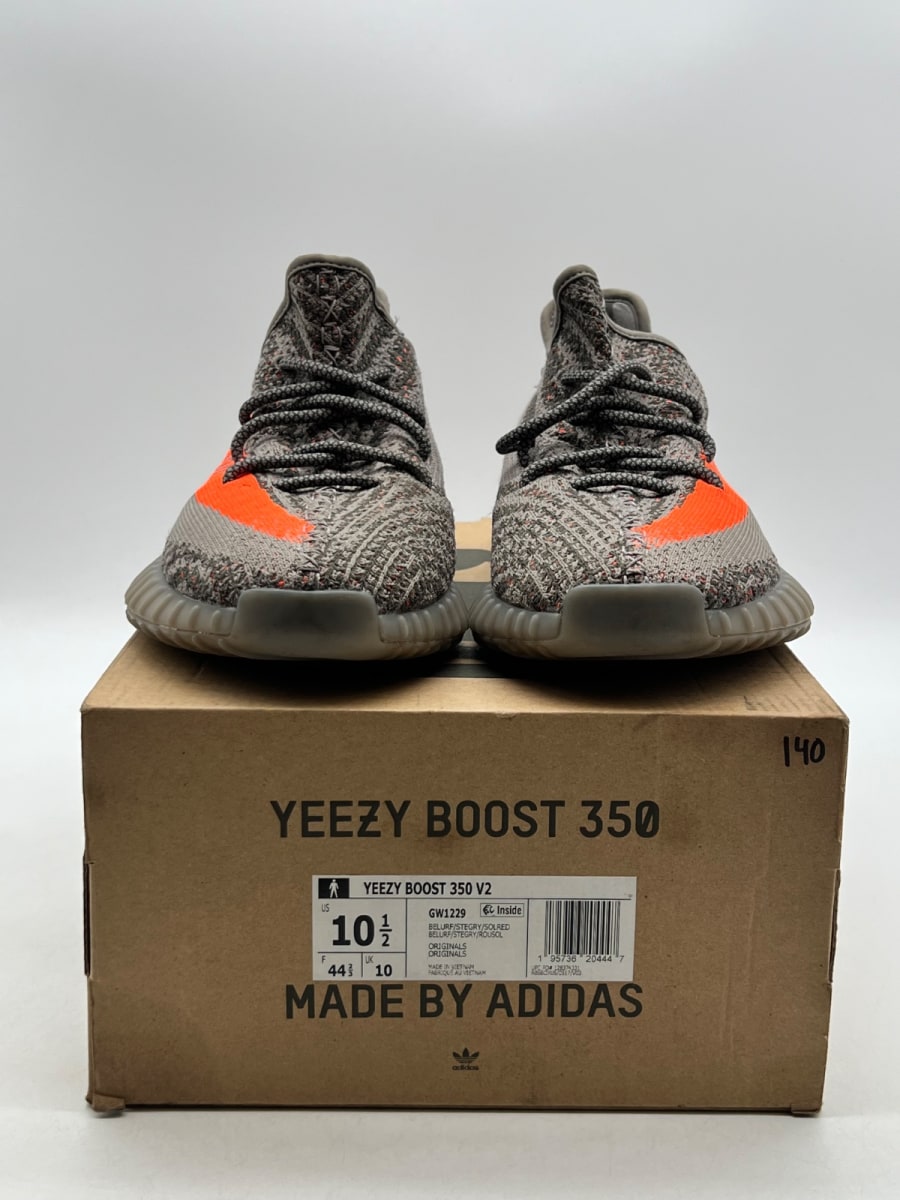 adidas Yeezy Boost 350 V2 Beluga Reflective 10.5 (Lightly Worn Pre-Owned)adidasReflective/Steeple Grey/Solar Red - Image 2