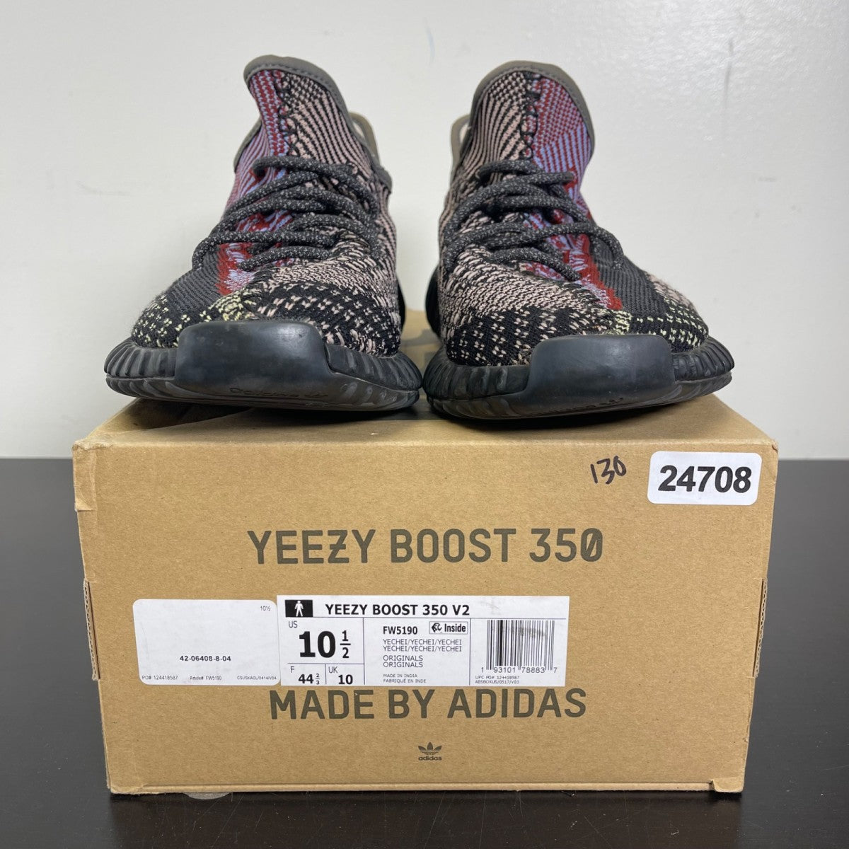 adidas Yeezy Boost 350 V2 Yecheil (Non-Reflective) 10.5 (Moderately Worn Pre-Owned)adidasYecheil/Yecheil/Yecheil - Image 2