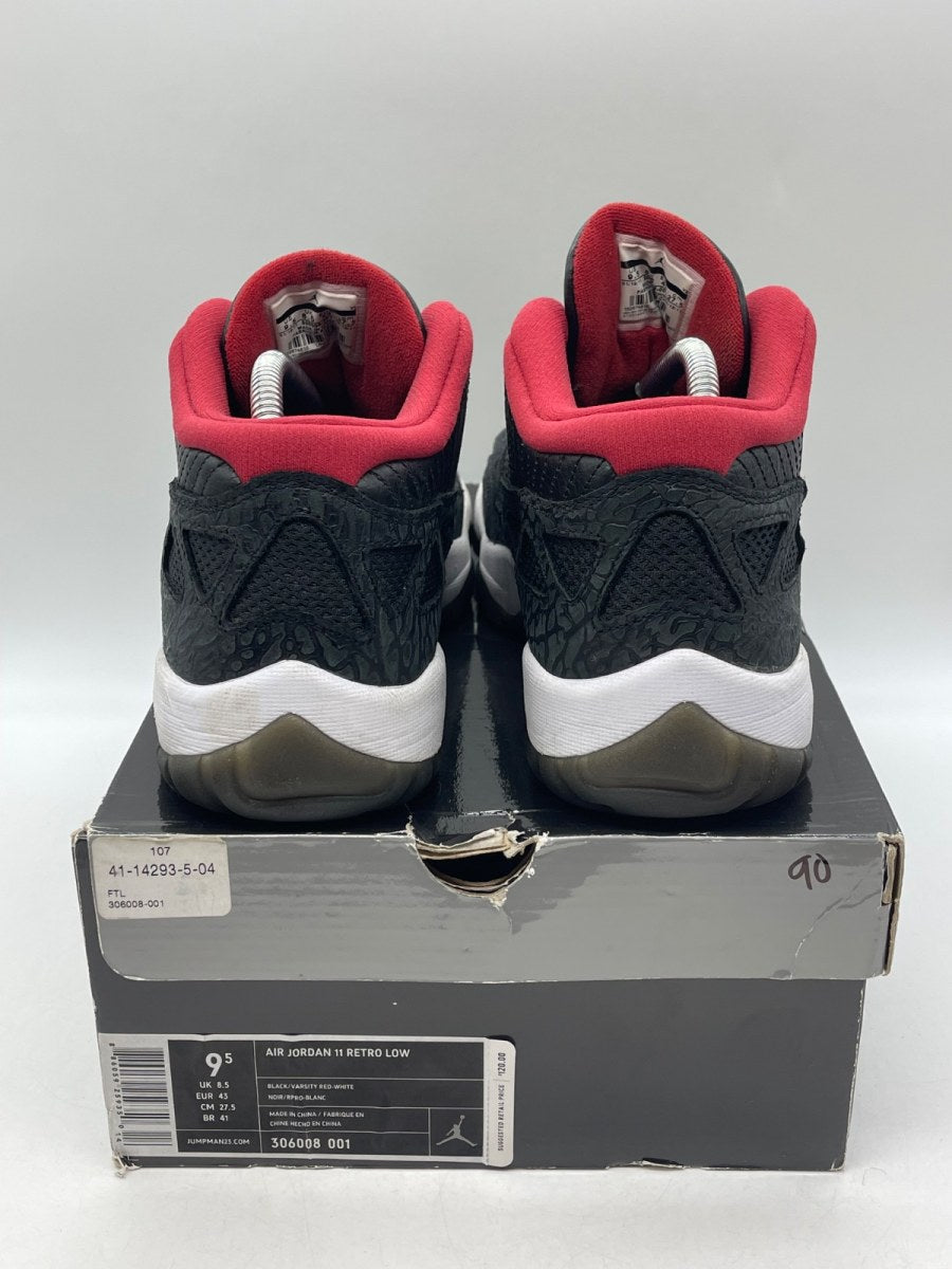 Air Jordan 11 Retro Low IE 'Black Charcoal Red' 2011 (Size 9.5) - Image 3
