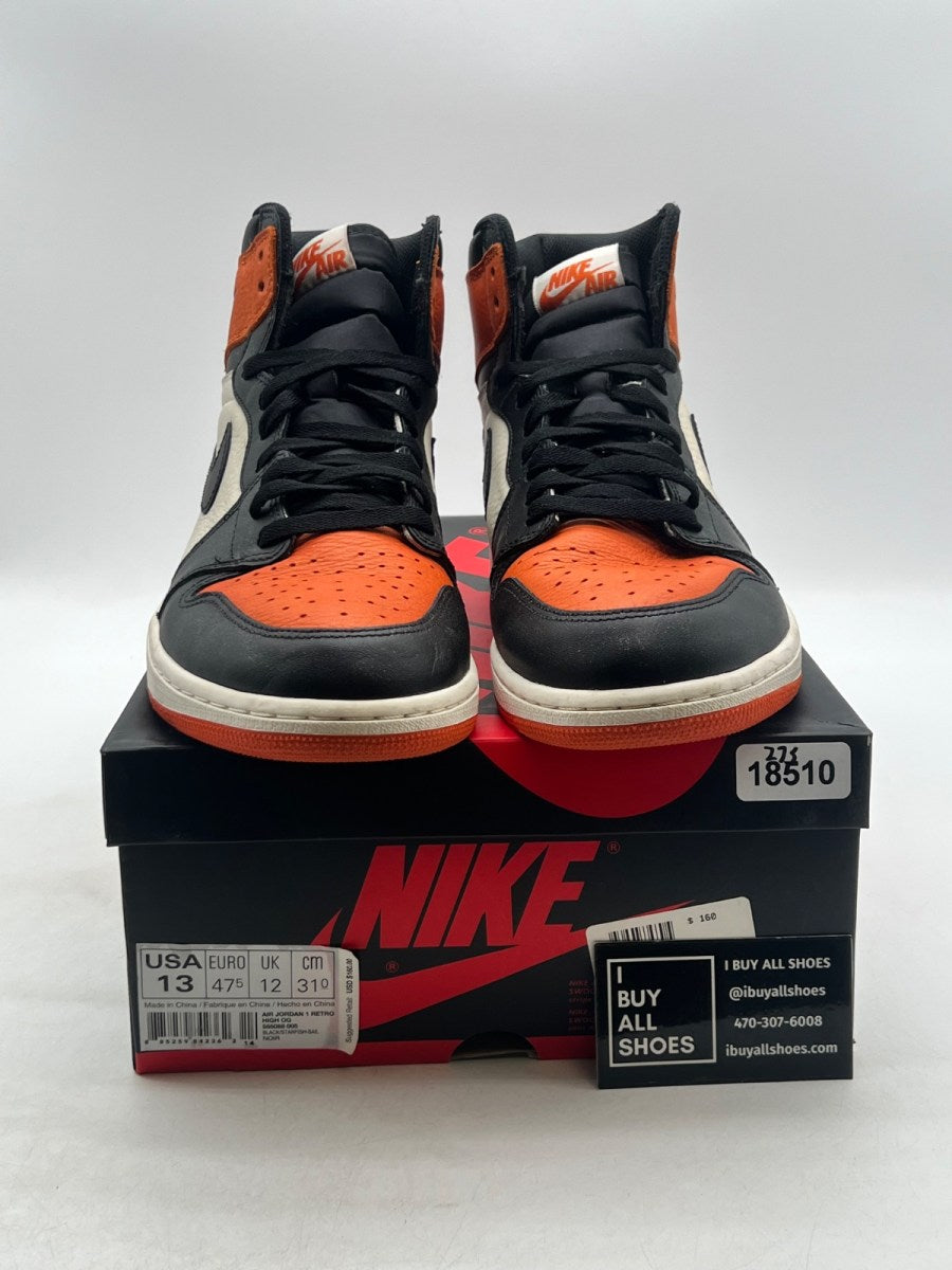 Jordan 1 Retro Shattered Backboard 13 (Lightly Worn Pre-Owned) - Image 2