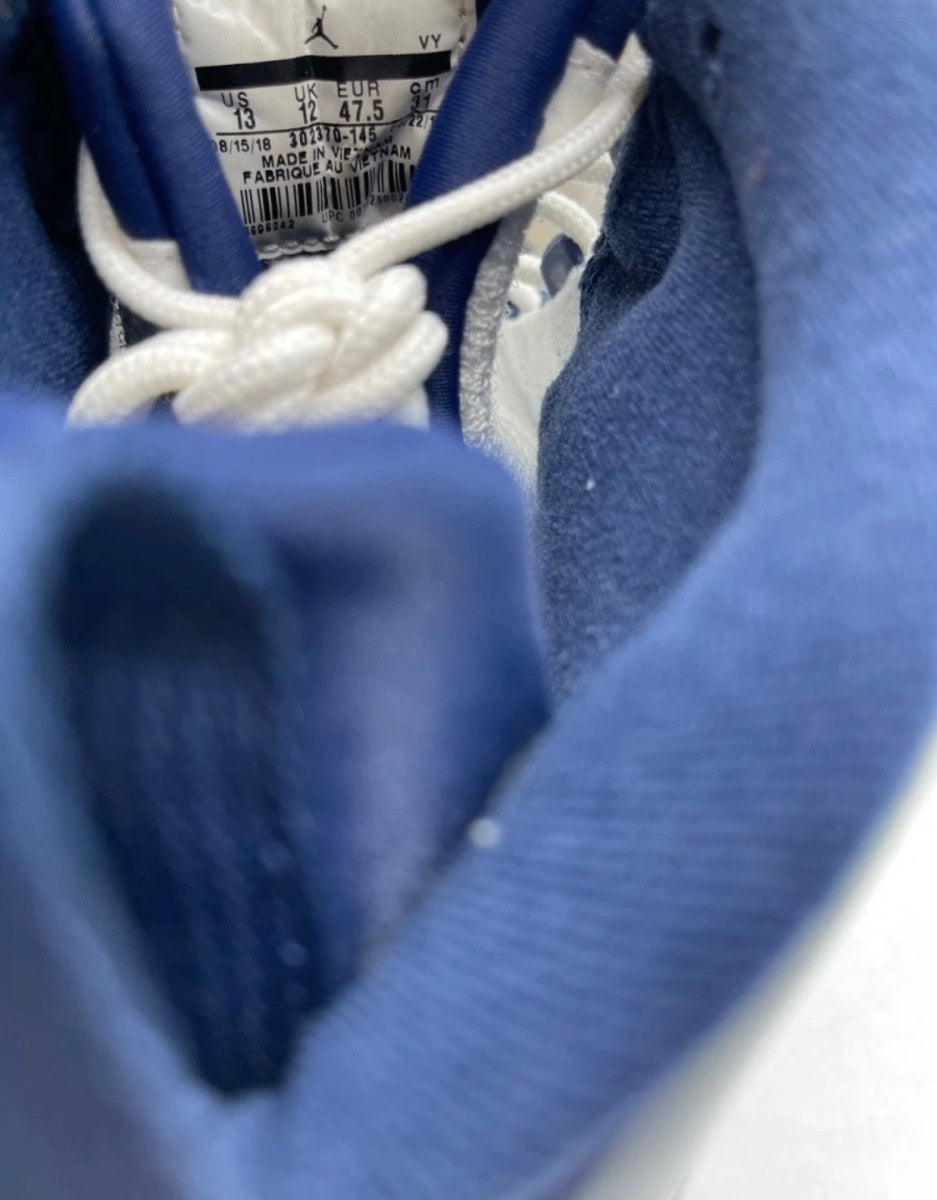 Jordan 9 Retro Pearl Blue 13 (Moderately Worn Pre-Owned)JordanWhite/University Blue-Midnight Navy - Image 8