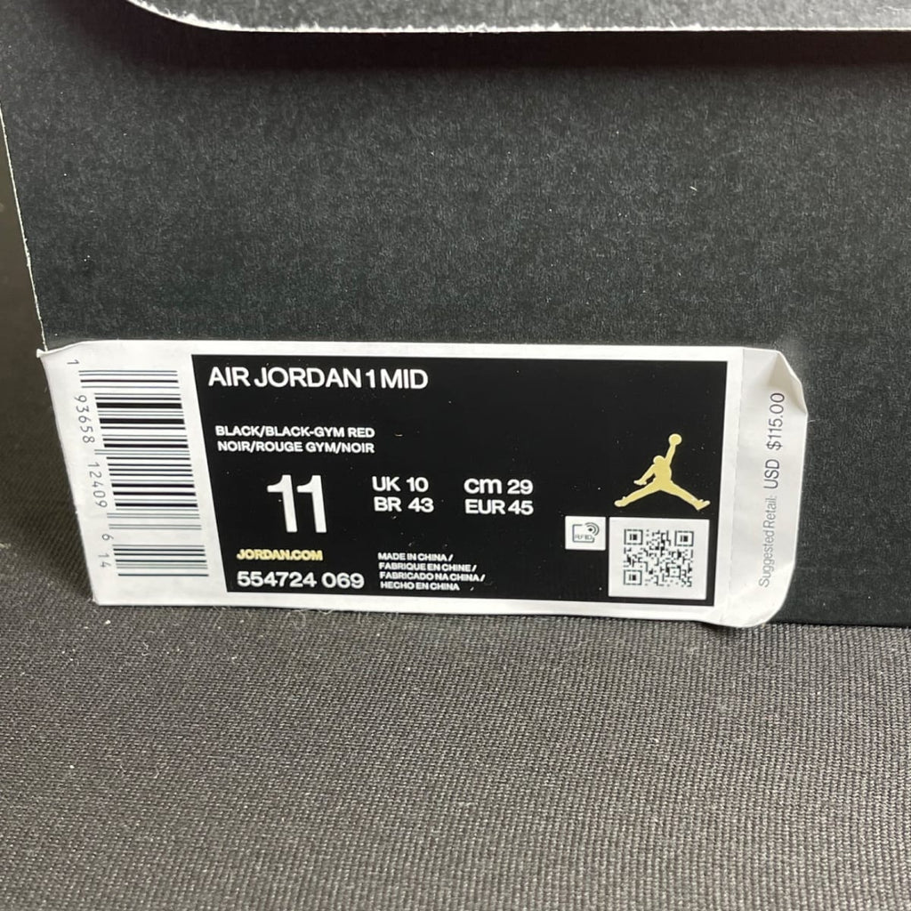 Jordan 1 Mid Chicago Toe (Size 11) - aux