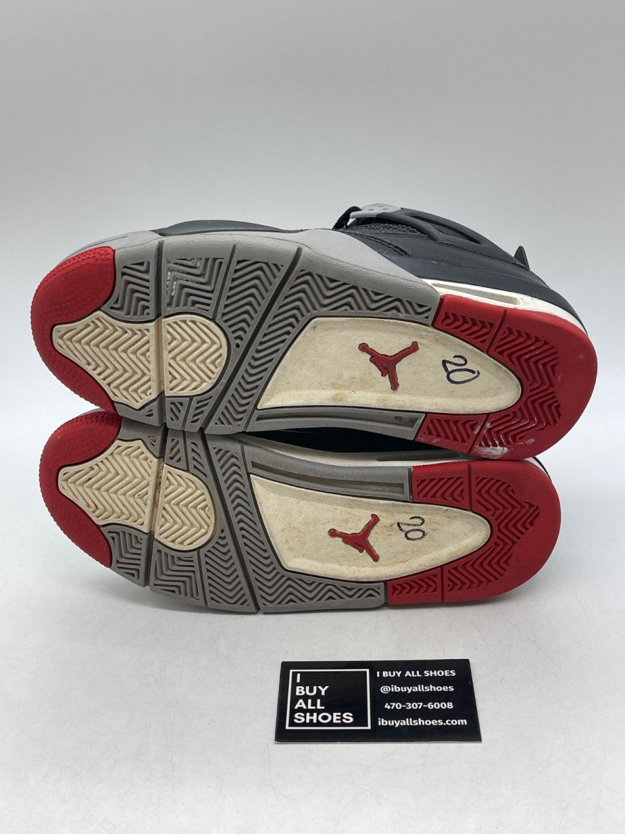 Jordan 4 Retro Bred Reimagined (GS) 5.5Y (Heavily Worn Pre-Owned) - Image 7