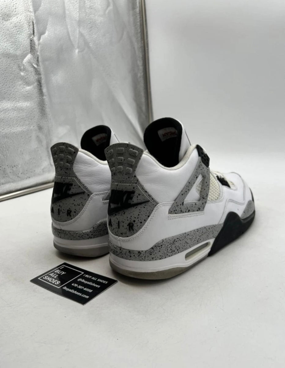 Jordan 4 Retro White Cement (2016) 12 (Moderately Worn Pre-Owned)JordanWhite/Fire Red-Black-Tech Grey - Image 3