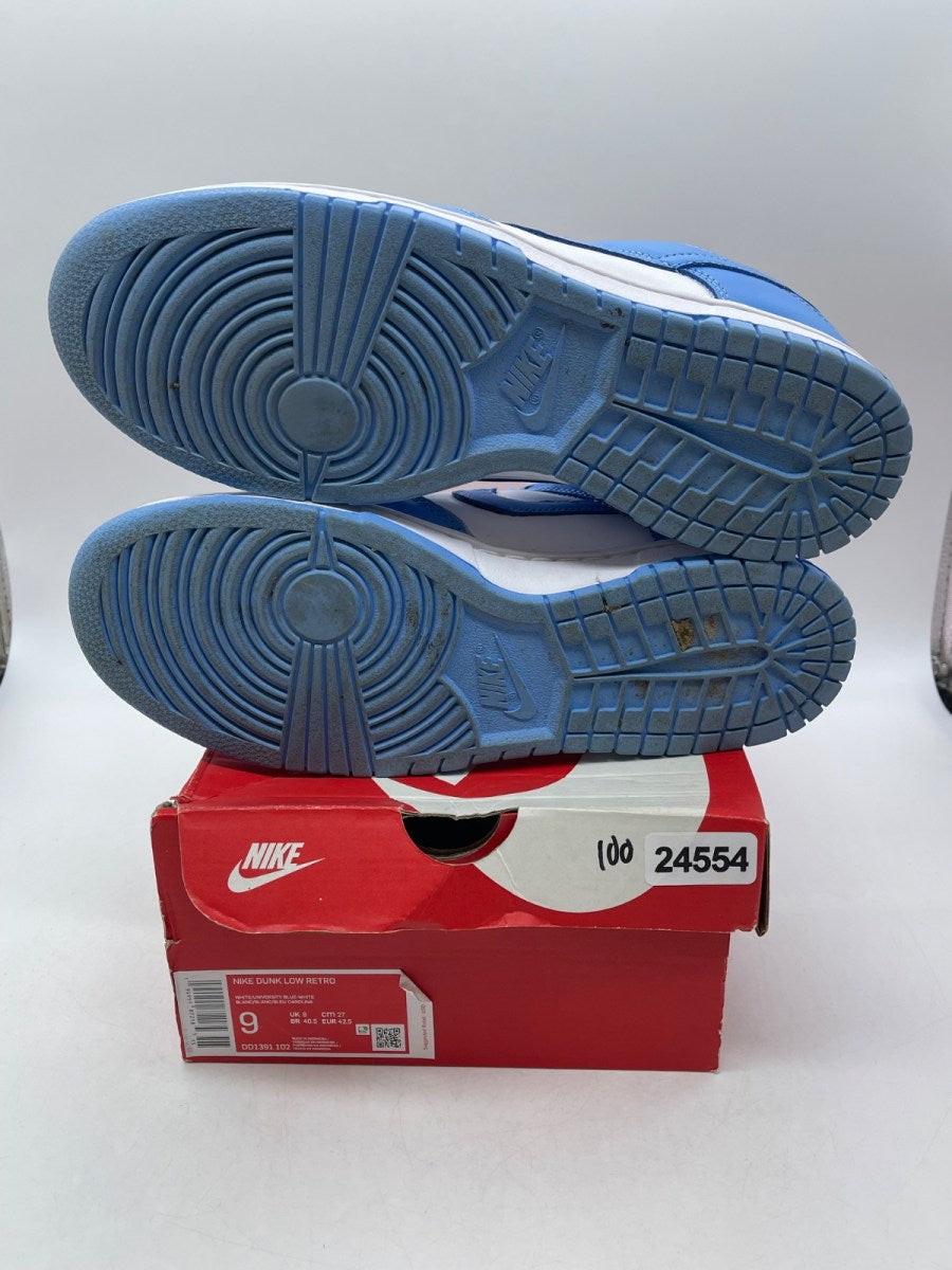 Nike Dunk Low UNC (2021) 9 (Moderately Worn Pre-Owned)NikeWhite/University Blue-White - Image 7