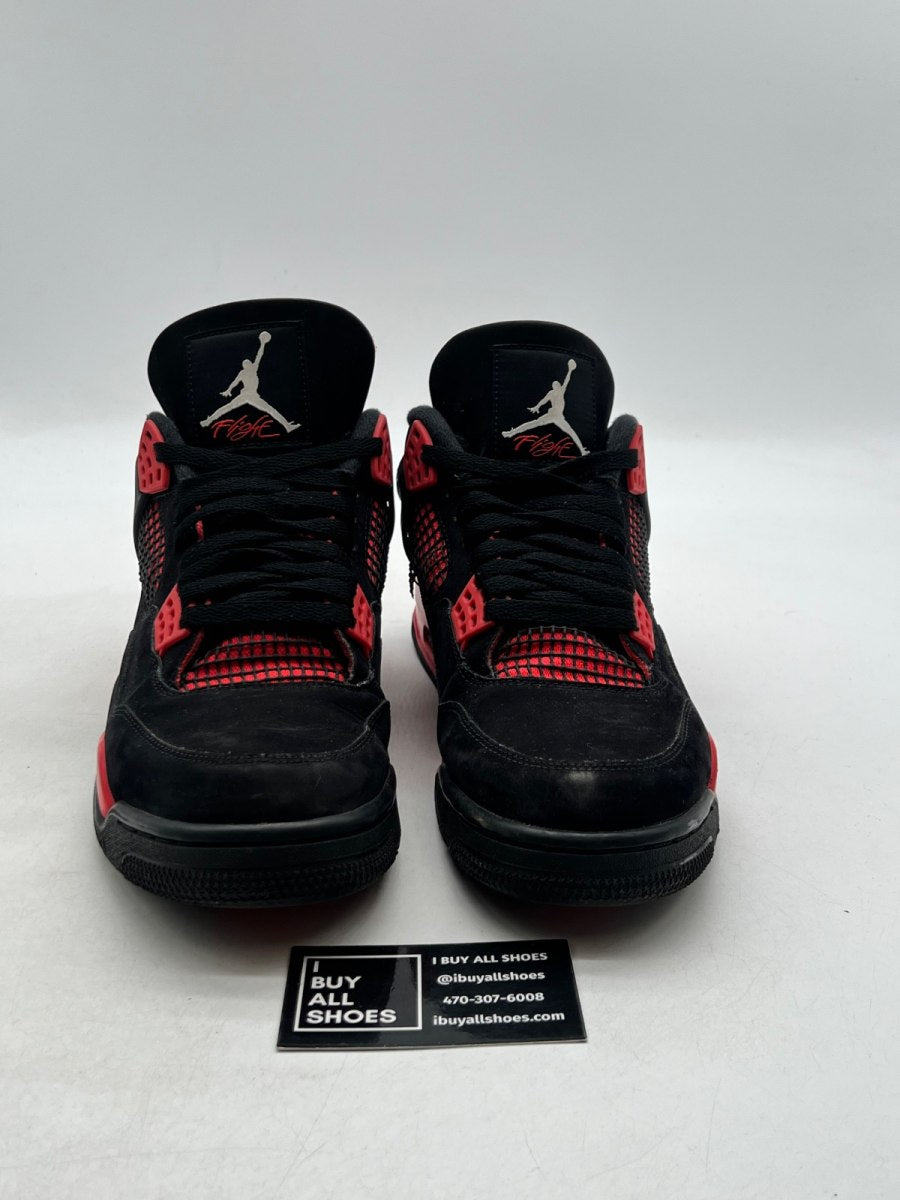 Jordan 4 Retro Red Thunder 10.5 (Moderately Worn Pre-Owned) - Image 2