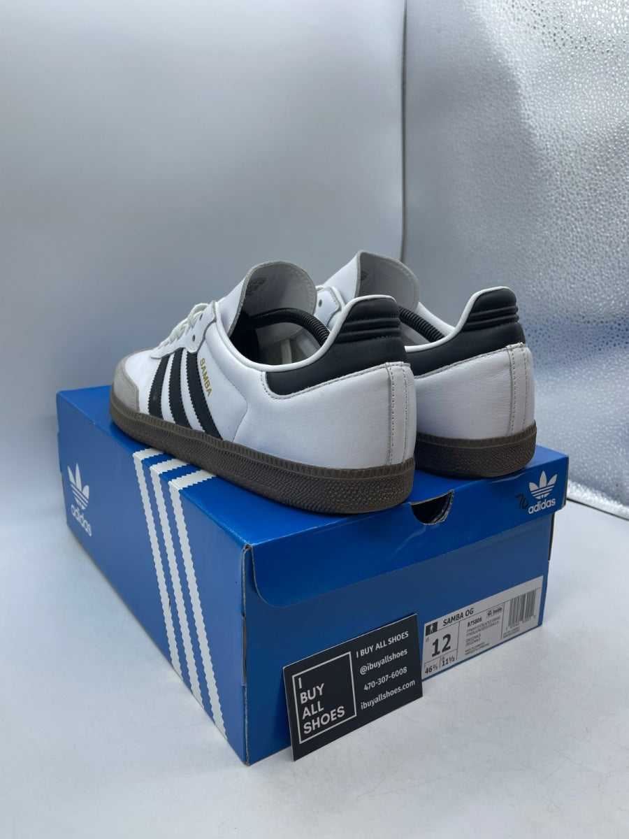 adidas Samba OG 'White Black Gum' 12 (Moderately Worn Pre-Owned) - Image 4