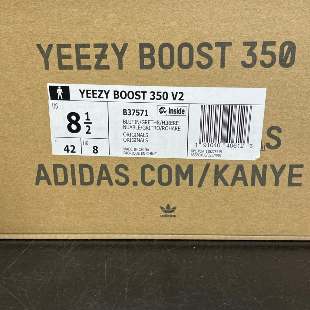 adidas Yeezy Boost 350 V2 Blue Tint 8.5 (Moderately Worn Pre-Owned)adidasBlue Tint/Grey Three/High Risk Red - Image 7
