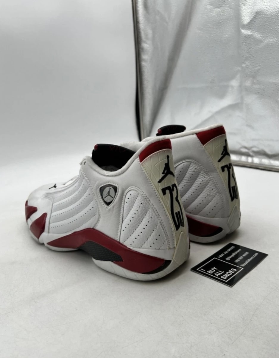 Jordan 14 Retro Candy Cane (2006) 11.5 (Moderately Worn Pre-Owned)JordanWhite/Black-Varsity Red - Image 4