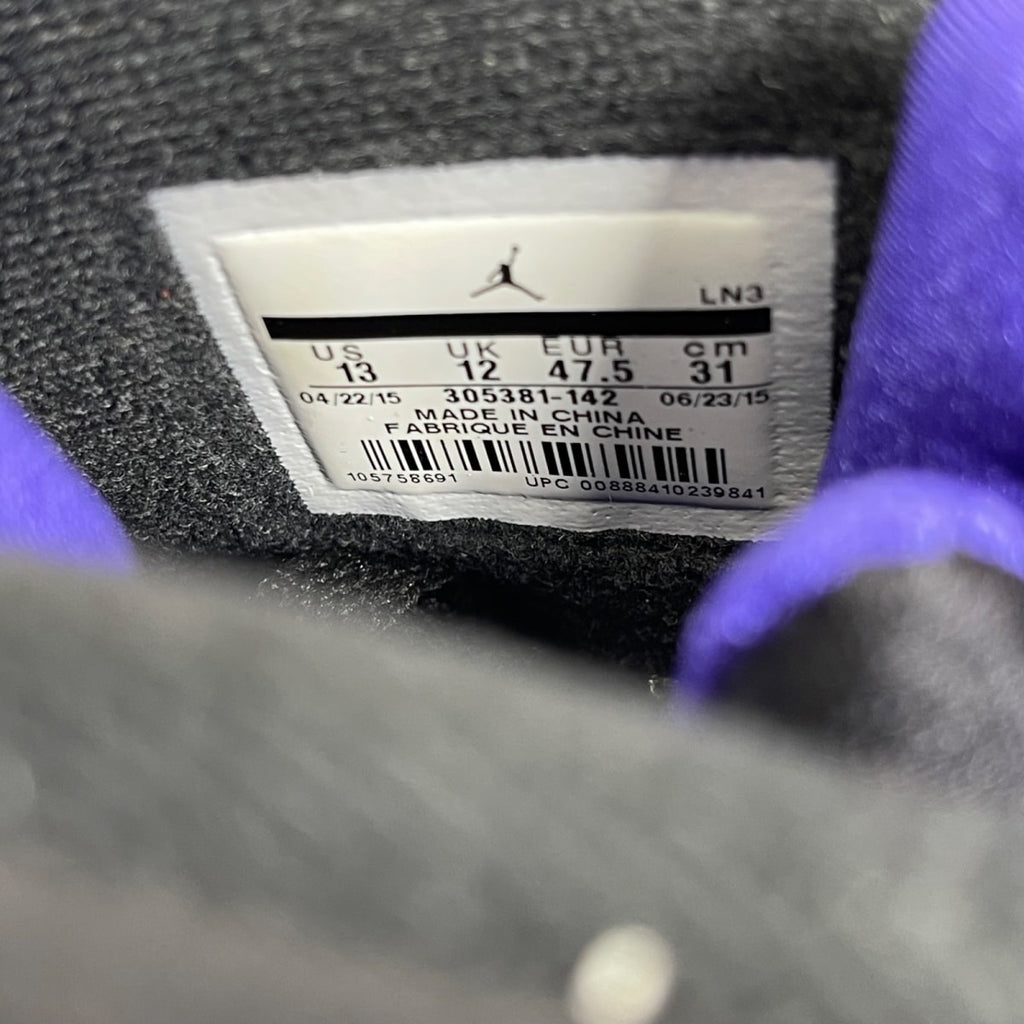 Jordan 8 Retro Three Peat 13 (Moderately Worn Pre-Owned)JordanWhite/Infrared 23-Black-Bright Concord - Image 6