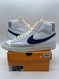 Nike Blazer Mid '77 White Midnight Navy Sail Gym Red 13 (Moderately Worn Pre-Owned) - Image 1