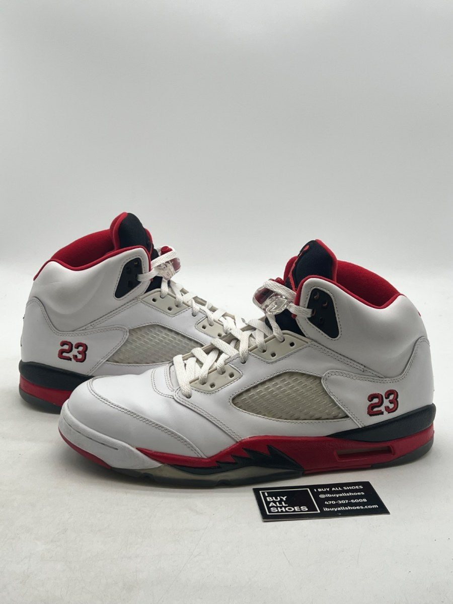 Jordan 5 Retro Fire Red Black Tongue (2013) 11 (Lightly Worn Pre-Owned) - Image 1