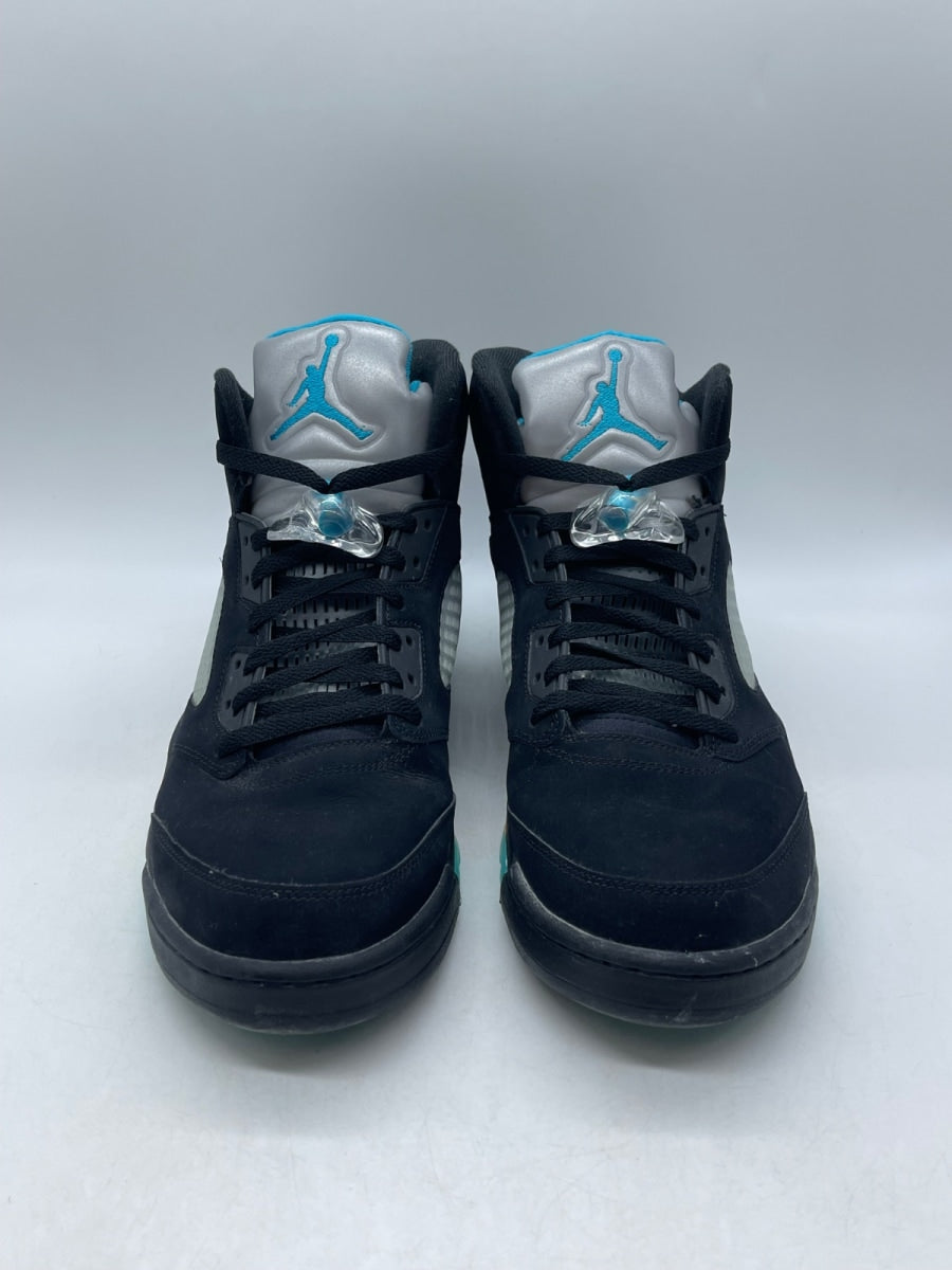 Jordan 5 Retro Aqua 14 (Moderately Worn Pre-Owned)JordanBlack/Aquatone/Taxi - Image 2