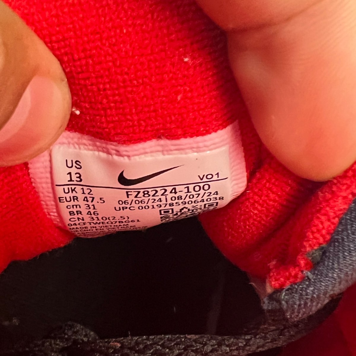 Nike Air Diamond Turf 49ers (2025) 13 (Lightly Worn Pre-Owned)NikeWhite/Fire Red/Black/Metallic Gold - Image 4