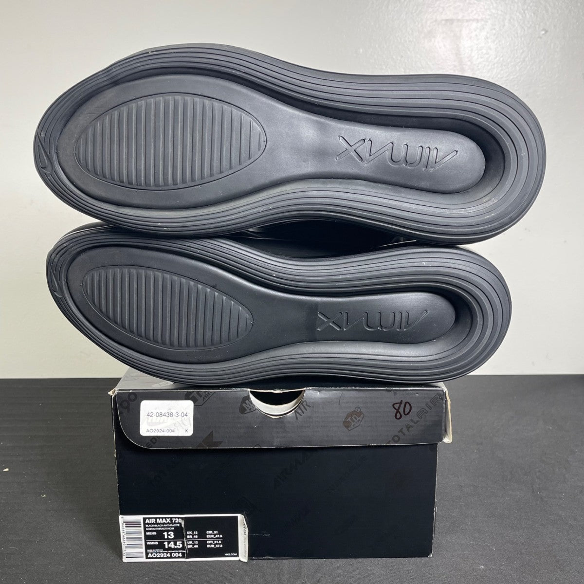 Nike Air Max 720 Total Eclipse 13 (Moderately Worn Pre-Owned)NikeBlack/Black-Anthracite - Image 5