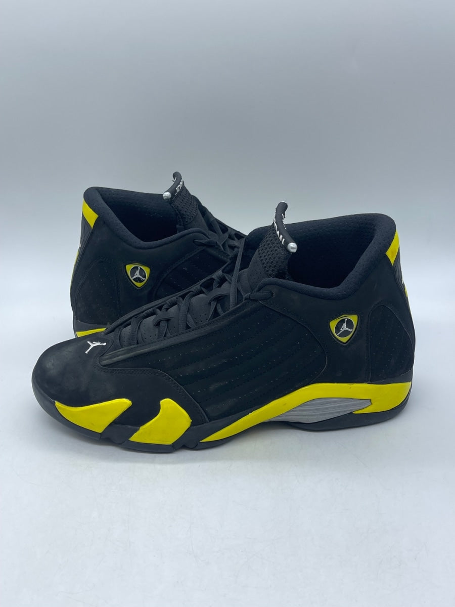 Jordan 14 Retro Thunder 13 (Moderately Worn Pre-Owned)JordanBlack/Vibrant Yellow-White - Image 1