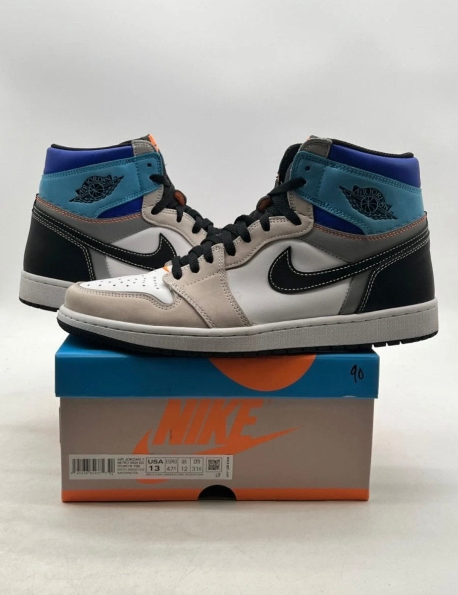 Jordan 1 Retro High OG Prototype 13 (Lightly Worn Pre-Owned)JordanWhite/Multi-Color-Total Orange - Image 1