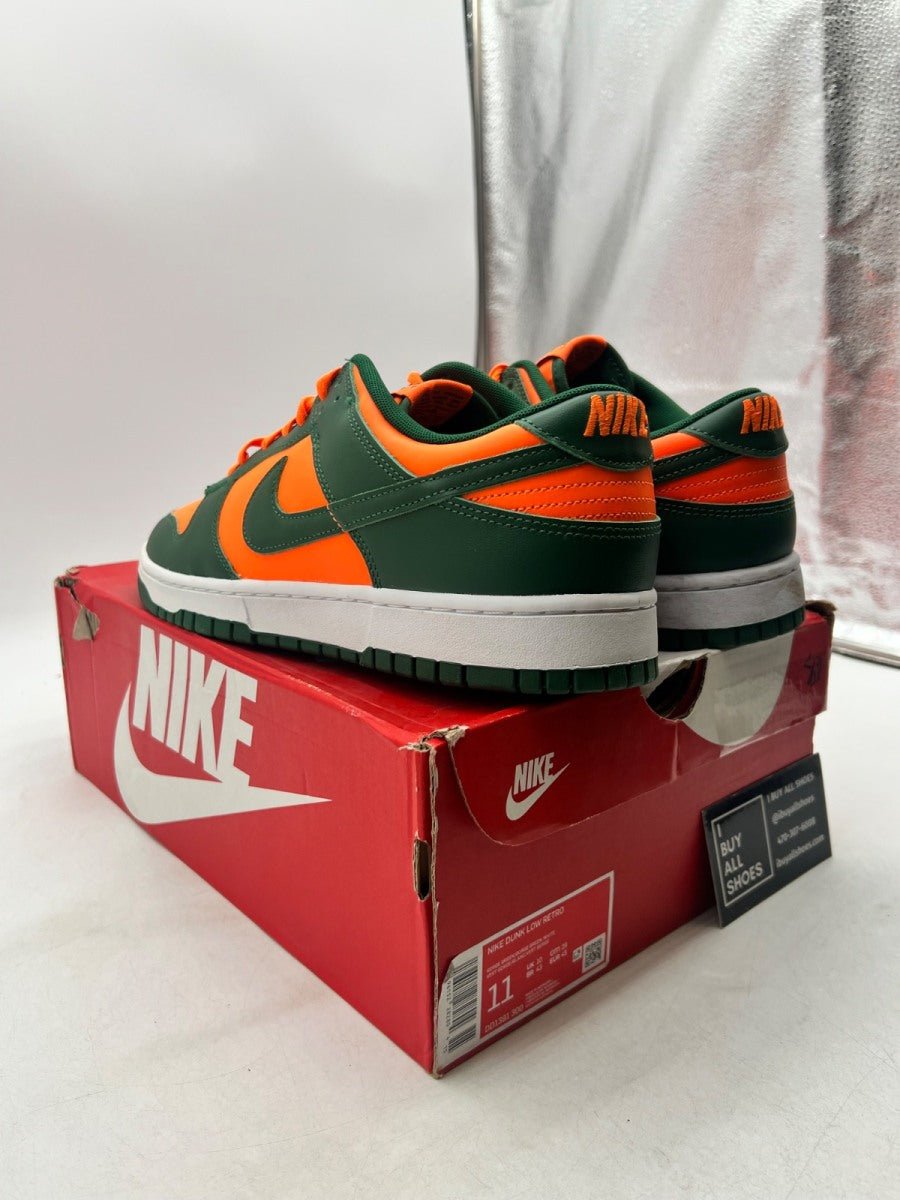 Nike Dunk Low Retro Miami Hurricanes 11 (Lightly Worn Pre-Owned) - Image 4