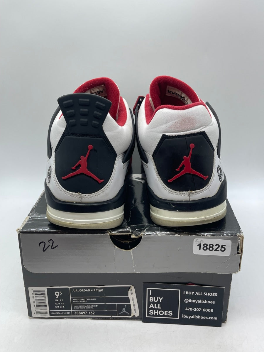 Jordan 4 Retro Fire Red Mars Blackmon 9.5 (Heavily Worn Pre-Owned) - Image 3